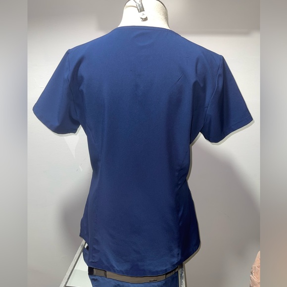 Dickies EDS Navy Blue scrub Top - Picture 2 of 3